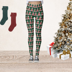 Santa Mouse Green Weihnachts-Leggings Leggings