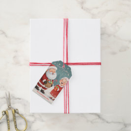 Santa Mrs Claus Merry Christmas Geschenkanhänger