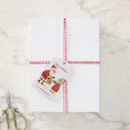 Santa Mrs Claus Merry Christmas Geschenkanhänger