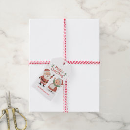 Santa Mrs Claus Merry Christmas Geschenkanhänger