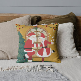 Santa & Mrs Claus Tanz Gemeinsam Weihnachtsdruck Kissen
