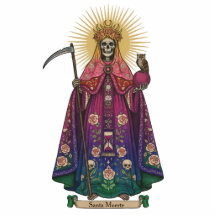 Santa Muerte Heilige Heiliger Tod Bunte 2D-Statue