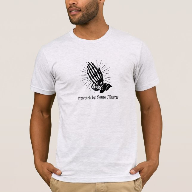 Santa Muerte Protection Men's Cotton T-Shirt (Vorderseite)