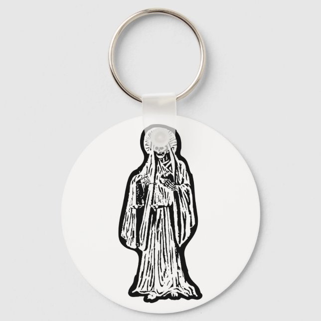 Santa Muerte Statue Schlüsselanhänger (Vorderseite)