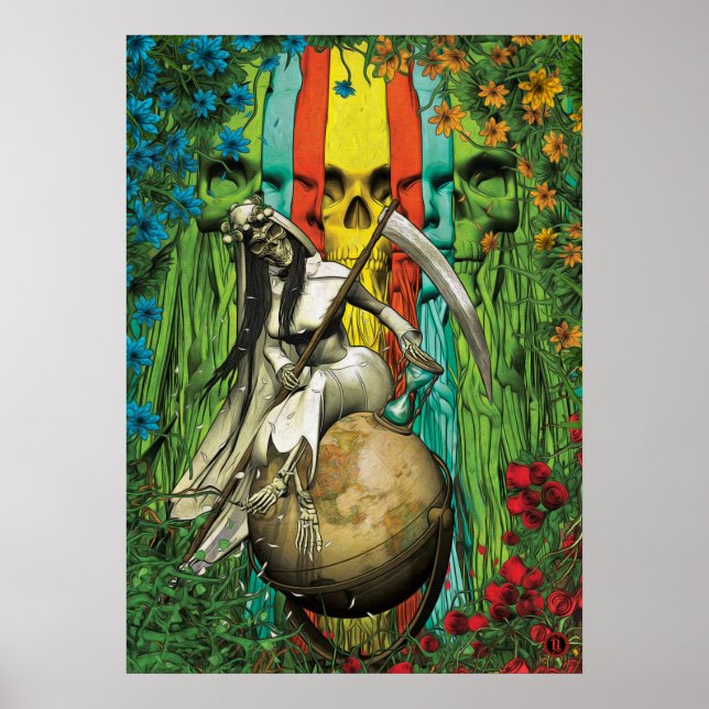 Santa Muerte Tarot - Die Welt Poster (Vorne)