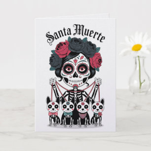 Santa Muerte Vintage Karte Tag der Toten