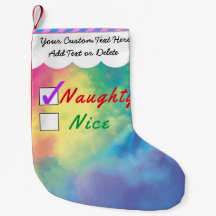 Santa Naughty oder Nice Colorful Smoke Wolken Sky