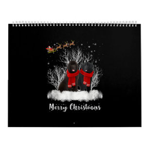 Santa Neufundland Couple Frohe Weihnachtsgeburt Ge Kalender
