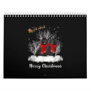 Santa Neufundland Couple Frohe Weihnachtsgeburt Ge Kalender