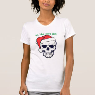 Santa Nice List Skull Shirt - Gotische Weihnachten