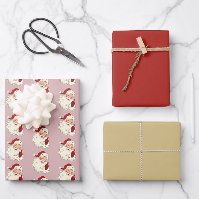 Santa No. 4 Packpapier Sheets Geschenkpapier Set (Vorderseite)
