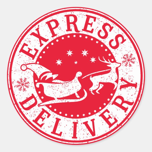 Santa Nordpol Express-Übergabe Geheimgeschenk Runder Aufkleber (Vorderseite)