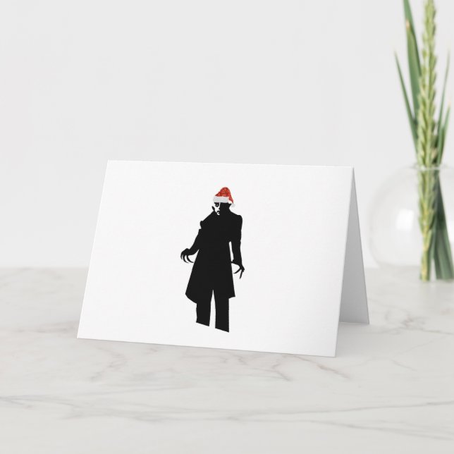 Santa nosferatu feiertagskarte (Vorderseite)