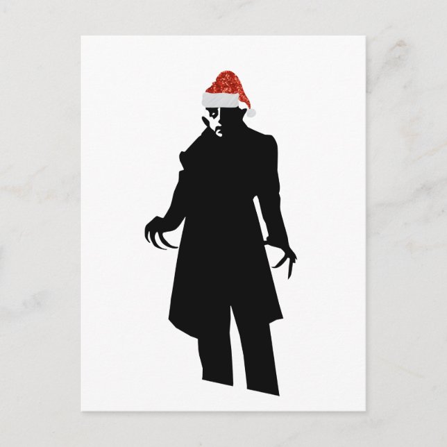 Santa nosferatu feiertagspostkarte (Vorderseite)
