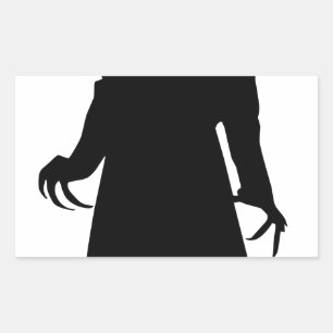 Santa Nosferatu Rechteckiger Aufkleber