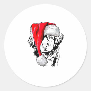 Santa Nova Scotia Duck Tolling Retriever Weihnacht Runder Aufkleber