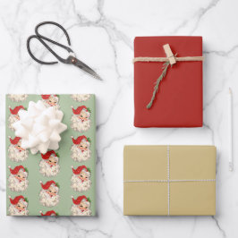 Santa Nr. 3 Packpapierblätter Geschenkpapier Set