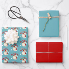 Santa Nr. 4 Frohe Weihnachten Geschenkpapier Set