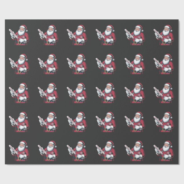 Santa Nurse Xmas Nursing Healthcare Worker   Geschenkpapier (Flach)