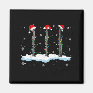 Santa Oboe Weihnachtslicht Funny Oboe Lover Gesche Magnet