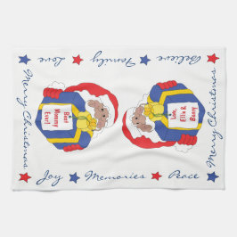 Santa of Color Says Geschirrtuch