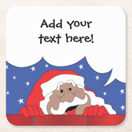 Santa of Color Says Rechteckiger Pappuntersetzer