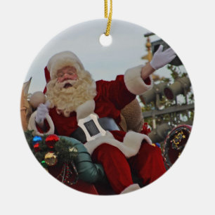 Santa on Parade Keramikornament