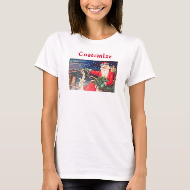 Santa on Schlitten Thunder_Cove Vintag T-Shirt (Vorderseite)