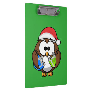 SANTA OWL KLEMMBRETT