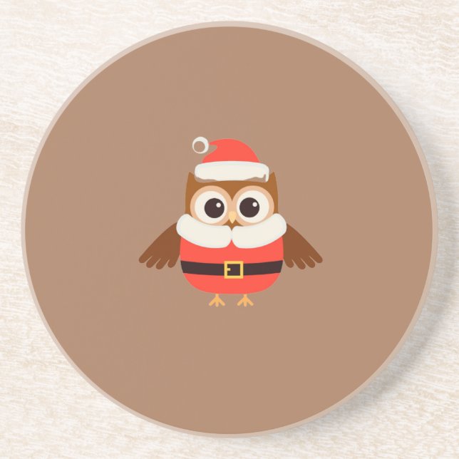 Santa Owl Untersetzer (Vorne)