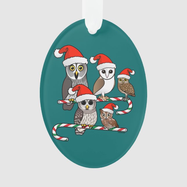 Santa Owls Ornament (Vorderseite)
