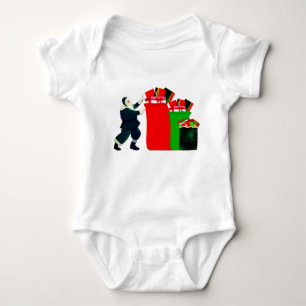Santa Packt Geschenksäcke T-Shirt Baby Strampler