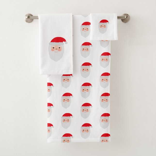 Santa Painting Pattern Badetuch Set (Insitu)