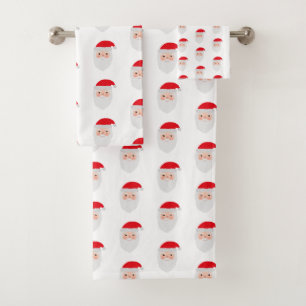 Santa Painting Pattern Badetuch Set