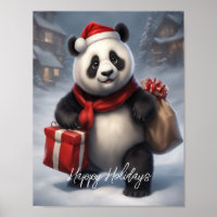 Santa Panda Bear