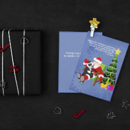Santa Panda Ferienkarte Feiertagskarte