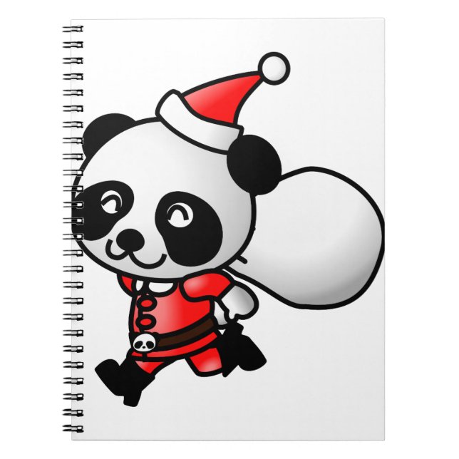 Santa Panda Notizblock (Vorderseite)