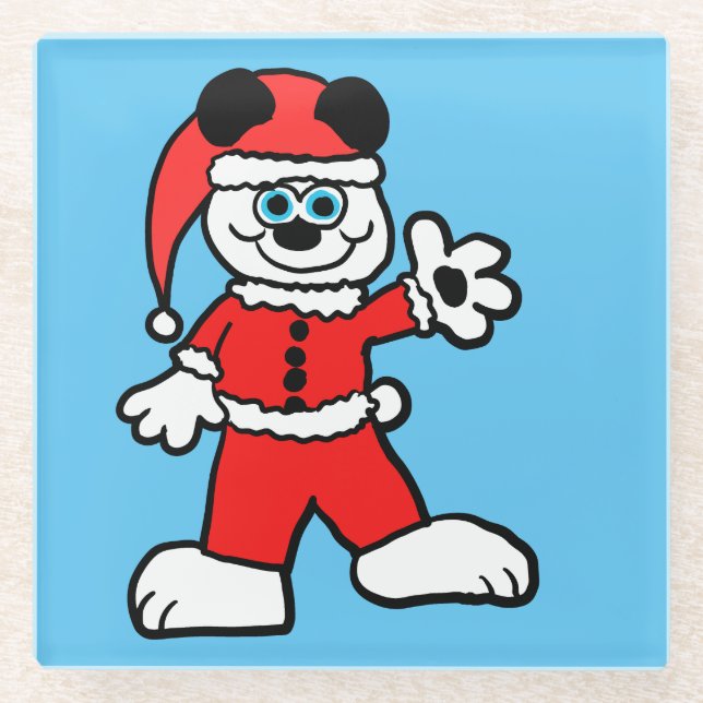 Santa Panda Untersetzer (Vorderseite)