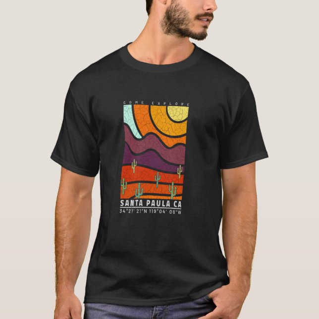 Santa Paula California Cool Wüste Souvenir Santa T-Shirt (Vorderseite)