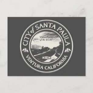 SANTA PAULA CALIFORNIA POSTKARTE