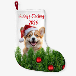 Santa Paws Corgi Holiday Stocking Kleiner Weihnachtsstrumpf