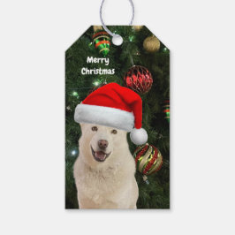 Santa Paws - Crystal the Husky Dog Personalisiert Geschenkanhänger
