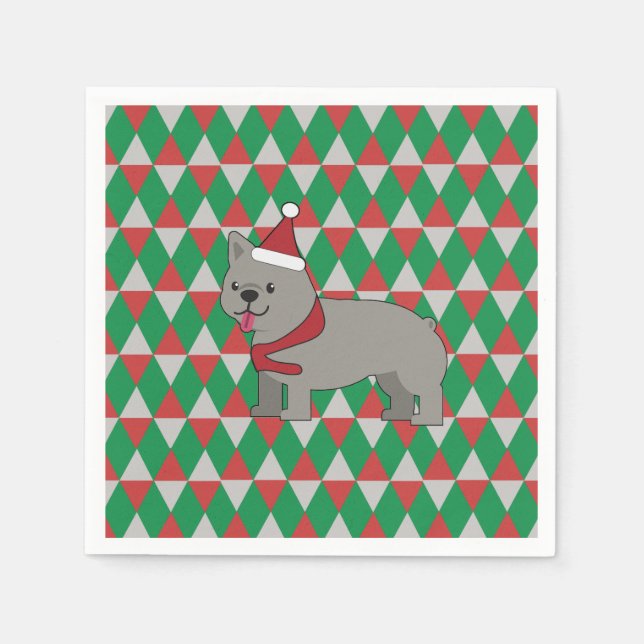 Santa Paws Feiertag Serviette (Vorderseite)