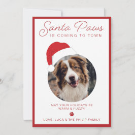 Santa Paws Foto Feiertagskarte
