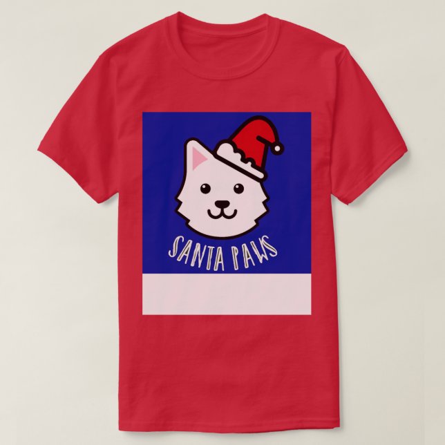 Santa Paws Hund TShirt (Design vorne)
