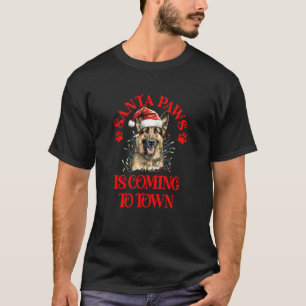 Santa Paws kommt in die Stadt mit Weihnachten Deut T-Shirt