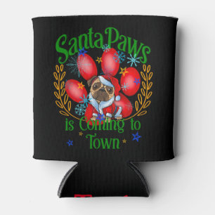 Santa Paws kommt in die Stadt, Mops Santa Xmas Dosenkühler