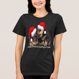 Santa Paws kommt in die Stadt Niedliche Rottweiler Tri-Blend Shirt