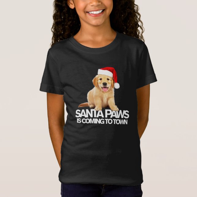 SANTA PAWS KOMMT IN DIE STADT T-Shirt (Vorderseite)