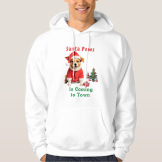 Santa Paws kommt zu einem festlichen Haustier Hoodie